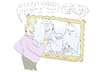 Cartoon: gegenüber (small) by ailuj tagged narzissmus,alkohol,spiegel,geist,gespenst