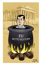 Cartoon: EU Rettungstopf (small) by Miguelez tagged eu,rettungstopf,griechenland,tsipras