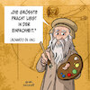 Cartoon: Leonardo da Vinci (small) by Miguelez tagged davinci,renaissance,künstler