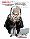 Cartoon: Alfano (small) by portos tagged alfano,chiesa,pedofilia