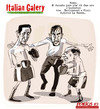 Cartoon: ITALIAN GALERY (small) by portos tagged berlusconi,fini,la,russa