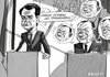 Cartoon: Zapatero-pensiero (small) by portos tagged zapatero,berlusconi