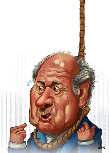 Cartoon: Blatter. (medium) by Felipe Moreira tagged 2d,blatter,fifa,football