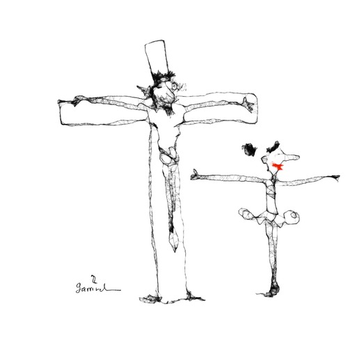 Cartoon: art and faith (medium) by Garrincha tagged art