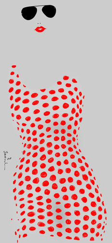 Cartoon: Dots (medium) by Garrincha tagged ladies,women,dress