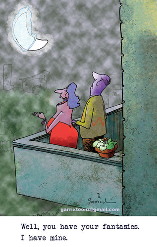 Cartoon: Fantasies (medium) by Garrincha tagged gag,cartoon,adult,humor,garrincha,moon,fantasy