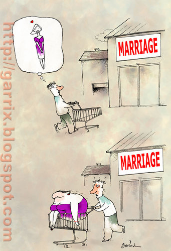 Cartoon: Marriage shop (medium) by Garrincha tagged gag,cartoon,garrincha,marriage,relationships