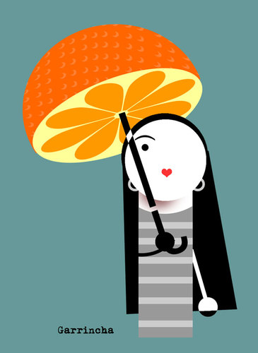 Cartoon: Orange girl. (medium) by Garrincha tagged illustration