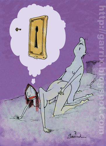 Cartoon: The key to everything (medium) by Garrincha tagged adult,cartoon,garrincha