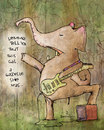 Cartoon: Elephant blues (small) by Garrincha tagged music