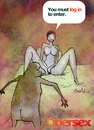 Cartoon: Log in and enjoy (small) by Garrincha tagged sex gag cartoon garrincha