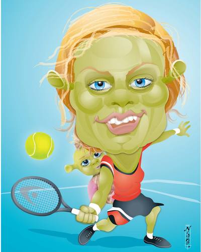 Cartoon: Kim Clijsters (medium) by buzz tagged tennis