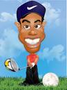 Cartoon: Tiger Woods (small) by buzz tagged tiger
