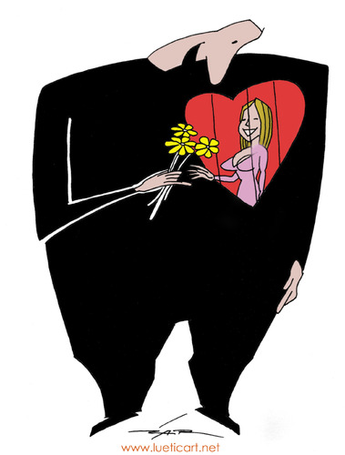 Cartoon: flowers heart (medium) by zluetic tagged flovers