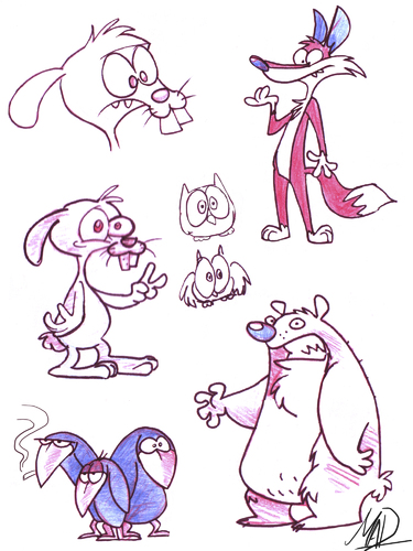 Cartoon: characters2 (medium) by Mad tagged animals,cartoon