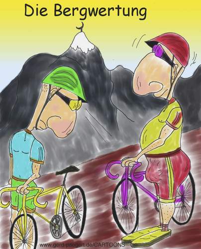 Cartoon: Der Neid unter Radsportlern!! (medium) by boogieplayer tagged radsport
