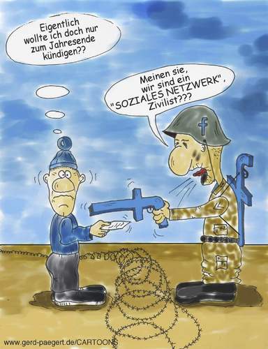 Cartoon: Soziales Netzwerk (medium) by boogieplayer tagged facebook