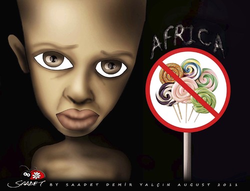 Cartoon: Candy (medium) by saadet demir yalcin tagged child,africa,candy,sdy,saadet