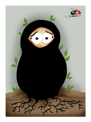 Cartoon: free woman-5 (medium) by saadet demir yalcin tagged freewoman,syalcin