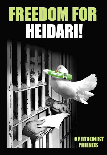 Cartoon: FREEDOM FOR HEIDARI!!! (medium) by saadet demir yalcin tagged freedom