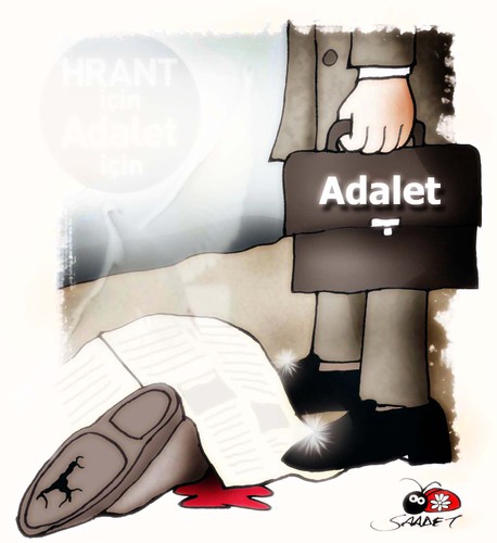 Cartoon: HRANT... (medium) by saadet demir yalcin tagged saadet,yalcin,sdy,turkey,hrant,dink,justice