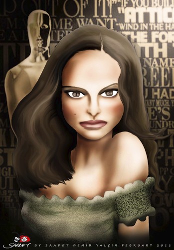 Cartoon: Natalie Portman (medium) by saadet demir yalcin tagged cinema,oscar,natalieportman,portrait,cartoon,turkey,syalcin,sdy,saadet