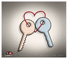 Cartoon: F - M (small) by saadet demir yalcin tagged saadet,sdy,female,male,love