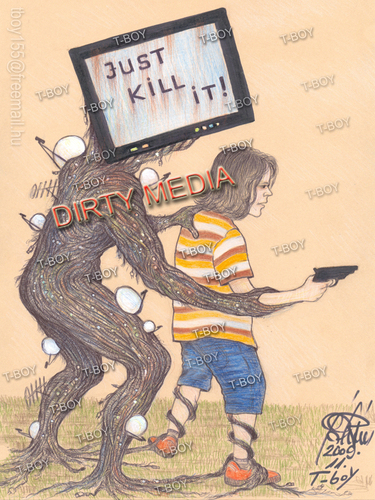 Cartoon: DIRTY MEDIA (medium) by T-BOY tagged dirty,media