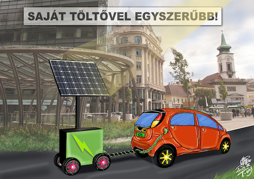 Cartoon: ELECTRIC CAR (medium) by T-BOY tagged electric,car
