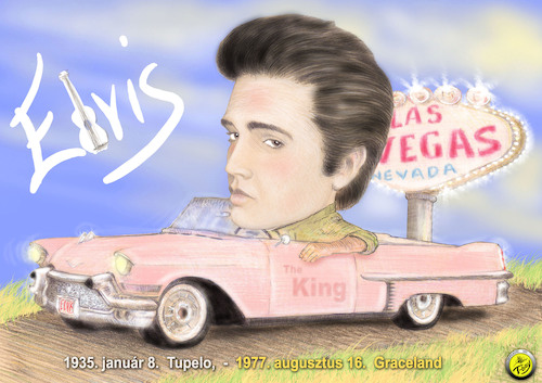 Cartoon: ELVIS the KING (medium) by T-BOY tagged elvis,the,king