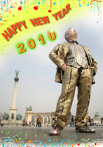 Cartoon: HAPPY NEW  YEAR  2010 (medium) by T-BOY tagged happy,new,year,2010