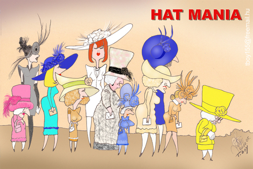 Cartoon: KATE AND WILLIAM AND HAT MANIA (medium) by T-BOY tagged hat,mania,and