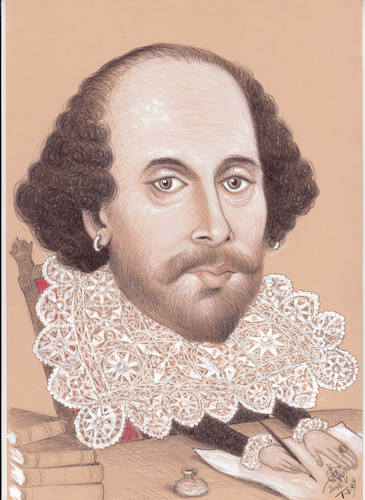 Cartoon: WILLIAM SHAKESPEARE (medium) by T-BOY tagged william,shakespeare