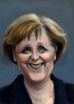Cartoon: Angela Merkel (medium) by guidosalimbeni tagged angela,merkel,germany,president,politic,celebrity,caricature
