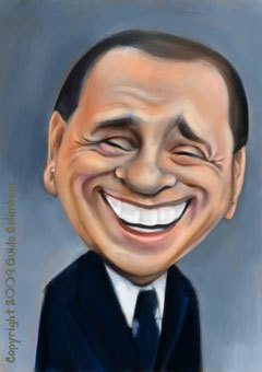 Cartoon: silvio berlusconi (medium) by guidosalimbeni tagged silvio,berlusconi,caricature,italian,politic,mediaset