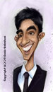 Cartoon: Dev Patel (small) by guidosalimbeni tagged dev,patel,caricature,caricaturist,billionair,digital,painting