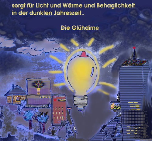 Cartoon: Lichtblick (medium) by wheelman tagged licht,dunkel,herbst,wärme,lampe