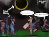 Cartoon: eclipse (small) by wheelman tagged eclipse,total,dark,black,sun,white,trash,nazi,us,people
