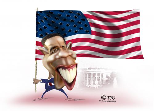 Cartoon: obama (medium) by geomateo tagged obama,president,election,black,unitedstates,america,politic
