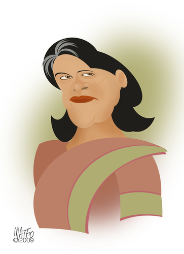 Cartoon: SONIA GANDHI (medium) by geomateo tagged gandhi,politics,india