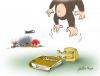 Cartoon: monkey (small) by geomateo tagged death,war,violence,darwin,evolution,cartoon,