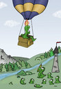 Cartoon: Ich bin dann mal weg (small) by katelein tagged reise kate katelein verreisen aufbruch journey travel drache dragon balloon hotair heißluftballon