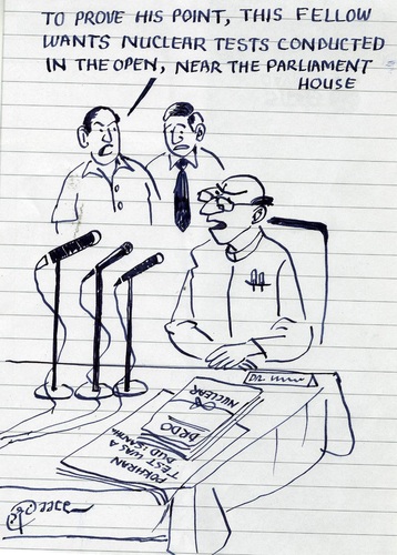 Cartoon: nuke (medium) by D-prince tagged pokhran,nuclear,tests