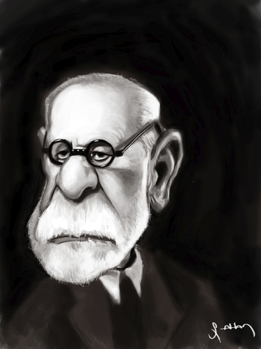 Cartoon: freud (medium) by sahannoyan tagged sigmund,freud