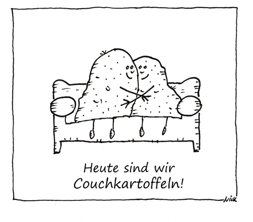 Cartoon: Couchkartoffeln (medium) by Oliver Kock tagged kartoffeln,liebe,couch,zweisamkeit