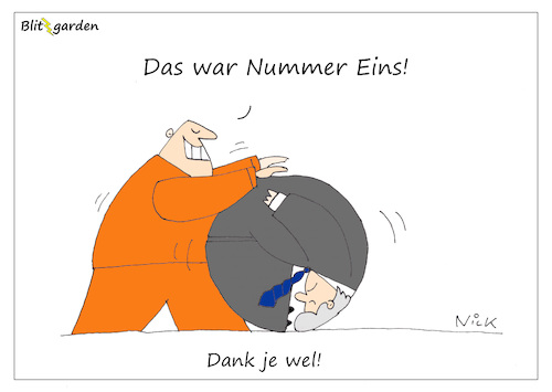 Cartoon: Dank je wel! (medium) by Oliver Kock tagged wilders,wahlen,niederlande,rechtspopulismus,nazis,geert,demokratie,cartoon,nick,blitzgarden