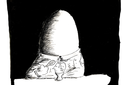 Cartoon: Egghead Revisited (medium) by Oliver Kock tagged egg,head,frühstück,ei,mensch,kopf