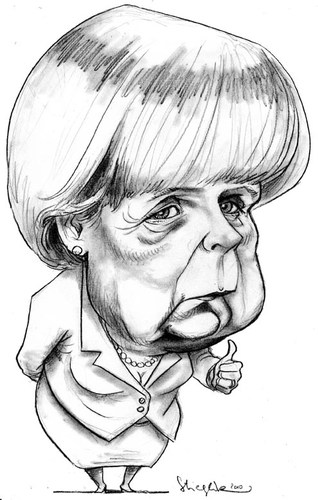 Cartoon: Angela Merkel (medium) by stieglitz tagged angela,merkel,karikatur,caricature