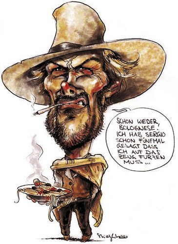 Cartoon: Clint Eastwood (medium) by stieglitz tagged clint,eastwood,karikatur,caricature