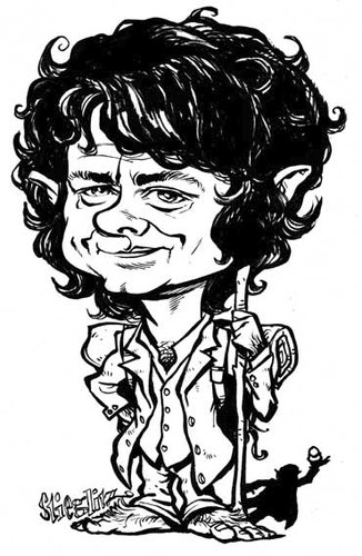 Cartoon: Dr. Bilbo Watson (medium) by stieglitz tagged martin,freeman,bilbo,baggins,the,hobbit,karikatur,caricature,caricatura